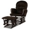 Solid Wood Gliding Chair Set with Pockets and Ottoman for Relaxing